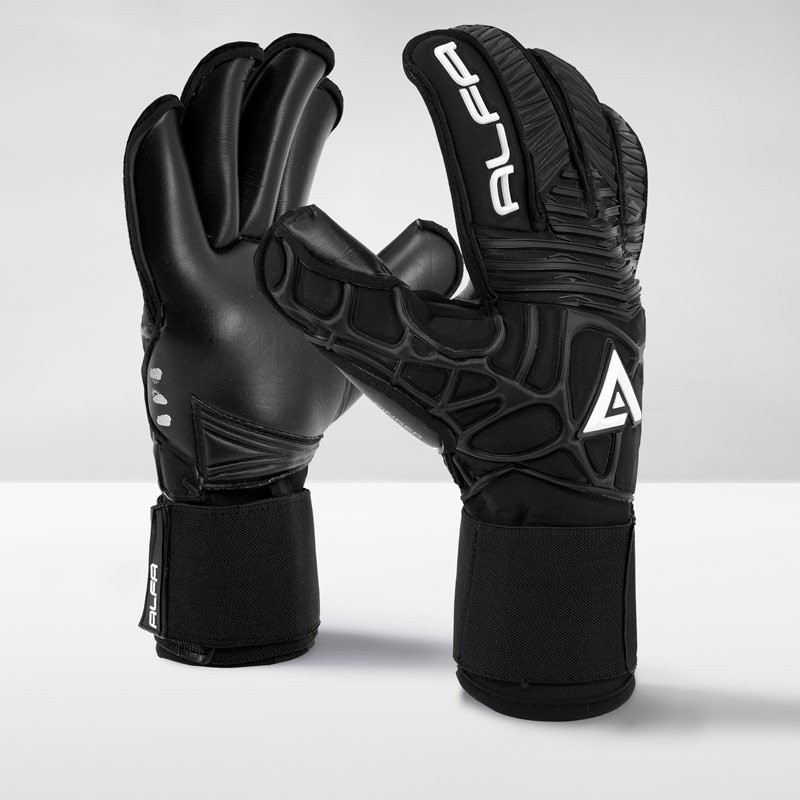 ALFA Pro Roll Finger GK Gloves - Black